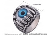 The image is of a ring with a unique design. The ring is made of 316L stainless steel and has a silver color. The center of t...