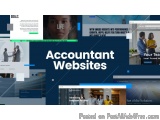 The image is a collage of multiple screenshots of a website called "Accountant Websites". The screenshots are arranged in a g...