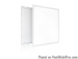 The image shows a white rectangular panel with a white frame. The panel appears to be made of metal and has a grid-like patte...