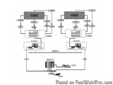 The image is a flowchart that shows the process of connecting two devices - a laptop and a printer. The laptop is connected t...