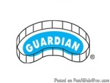 The image is a logo for a brand called "Guardian". The logo is in the shape of an oval with a curved top and bottom. The top...