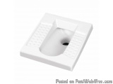 The image is a 3D rendering of a white square-shaped object with a hole in the center. The object appears to be made of plast...