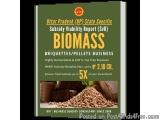 The image is an advertisement for a Subsidiary Viability Report (SVR) report on Biomass. The report is titled "Uttar Pradesh...