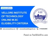Vit Online M.sc Eligibility Criteria