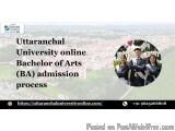 Uttaranchal University online Bachelor of Arts (BA) admission process
