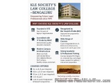 The image is an infographic that explains why KLE Society's Law College in Bengaluru, India. It is titled "Why Choose KLE SOC...