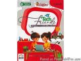 The image is the cover of a computer science textbook titled "Tech Friends Class-5". The cover features two children, a boy a...