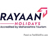 The image is a logo for Rayaan Holidays, an Indian travel agency. The logo is written in a modern, sans-serif font and is in...
