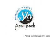 The image is a logo for a company called "The Flexi-way to yr products". The logo is circular in shape and has a blue and bla...