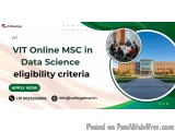 Vit Online Msc In Data Science Eligibility Criteria