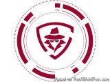 The image is a circular logo with a red and white color scheme. In the center of the logo, there is a shield-shaped emblem wi...