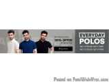 The image is an advertisement for a polo sale. It has a white background with a grey banner on the left side that reads "Buy...