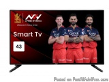 The image is of a Smart TV with the logo of the Indian Premier League (IPL) and the text "Pride of India" on the screen. The...