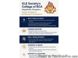 The image is an infographic that explains the benefits of KLE Society's College of BCA (KLE Society of Bengaluru) in Nagarbha...