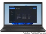 The image shows a laptop with a blue screen. On the screen, there is a window titled "My Profiles" which appears to be a list...
