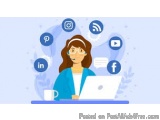 The image is an illustration of a young woman sitting at a desk with a laptop in front of her. She is wearing a blue blazer a...