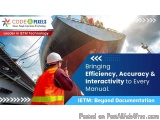The image shows a construction worker wearing a hard hat and safety vest, standing in front of a large ship. The worker is ho...