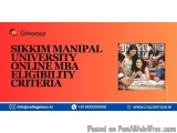 Sikkim Manipal University Online Mba Eligibility Criteria