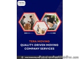 The image is an advertisement for Terra Moving, a company that provides quality-driven moving services. The background of the...