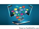 The image shows two smartphones flying in the air. The phones are black in color and have a sleek design. The background is a...