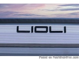 The image is a close-up of the word "LICOLI" written in black capital letters on a silver-colored surface. The word is writte...