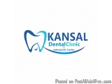 The image is a logo for a dental clinic called KANSAL Dental Clinic & Orthodontic Centre. The logo is a simple design with a...