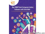 The image is an advertisement for buying SMM Panel Instagram Indian followers with SMM Mall. The background is purple with a...