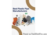 The image is an advertisement for the best plastic pipe manufacturers. It features a group of different types of pipes and fi...