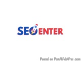The image is a logo for a company called SEO ENTER. The logo is written in a bold, sans-serif font and is in red and blue col...