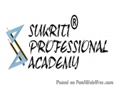 The image is a logo for Sukriti Professional Academy. The logo is written in black text on a white background. The text reads...