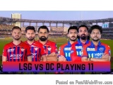 The image shows a group of six men standing in a line on a cricket field. They are all wearing red and blue jerseys with the...