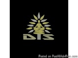 The image is a logo or emblem for a company or organization. It is a black background with a yellow and white design in the c...