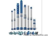 The image shows a group of six blue-colored cylindrical-shaped pumps. The pumps are arranged in a row, with three on the left...