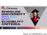 Shoolini university online Msc  eligiblity criteria
