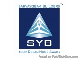 The image is a logo for Sarvayogam Builders, a company that provides home builders services. The logo is rectangular in shape...
