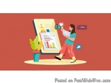 The image is an illustration of a woman holding a megaphone and standing in front of a large screen with a document on it. Th...