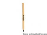 The image is of a wooden pencil with the word "QUAPRI" written in black capital letters on the top. The pencil has a pointed...