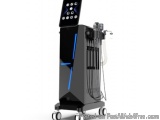 The image shows a black-colored medical device with a control panel on top. The device has a sleek and modern design with a r...