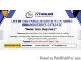 77Data: Download the Verified List of MSME Companies in South India