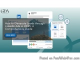 The image is a screenshot of a webpage from the GDA website. The webpage is titled "How to Generate Leads through LinkedIn Ad...