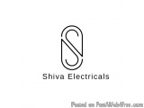 The image is a logo for Shiva Electricals. It is a simple line drawing of the letter "S" in a bold, sans-serif font. The lett...