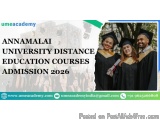Annamalai University Distance Education Courses Admission 2026