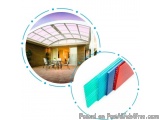 The image is a collage of three different elements. The first element on the left is a circular image of a patio with a glass...