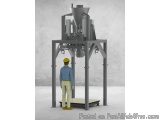 The image shows a 3D rendering of a large industrial machine. The machine is made of metal and has a tall, rectangular struct...