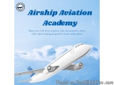 The image is an advertisement for Airship Aviation Academy. It features an illustration of an Airbus A320 airplane flying in...