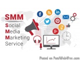The image is a graphic design that represents the SMM (Social Media Marketing Service) service. It has a white background wit...