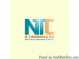 The image is a logo for a company called N. Thummar & Co. The logo is a combination of the letters "N" and "C" in a modern, s...