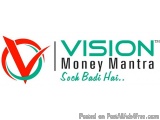 The image is a logo for a company called "Vision Money Mantra". The logo is a combination of the company's name and logo desi...