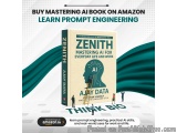 The image is an advertisement for a book titled "Zenith: Mastering AI for Everyday Life and Work" by Ajay Data. The book is d...