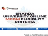 Sharda university online Mcom  eligiblity criteria